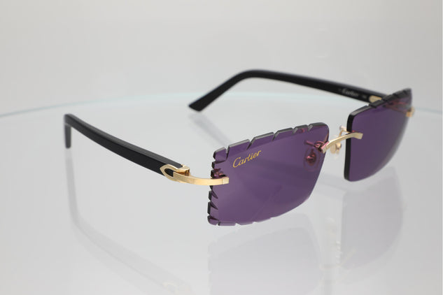 'LARISSA' GOLD BLACK ACETATE