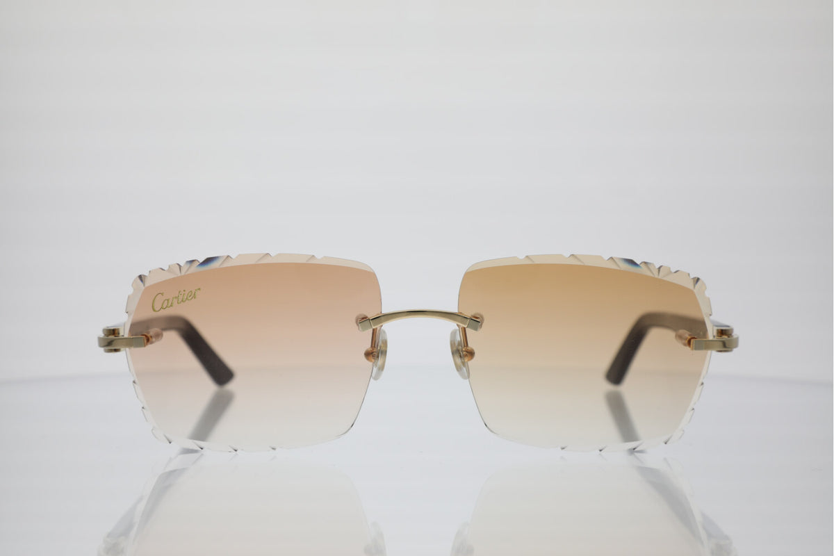 'MYKONOS' GOLD BLACK ACETATE