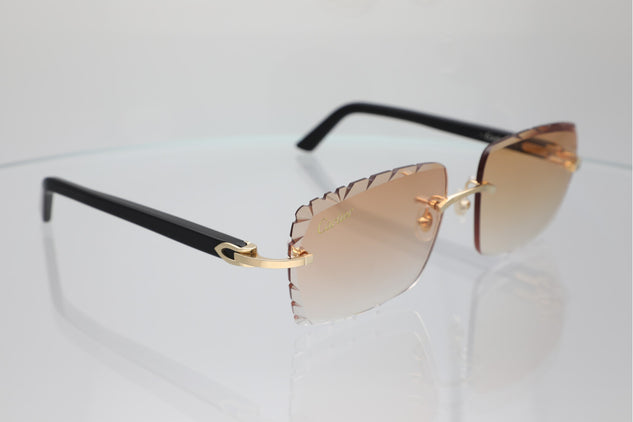 'MYKONOS' GOLD BLACK ACETATE