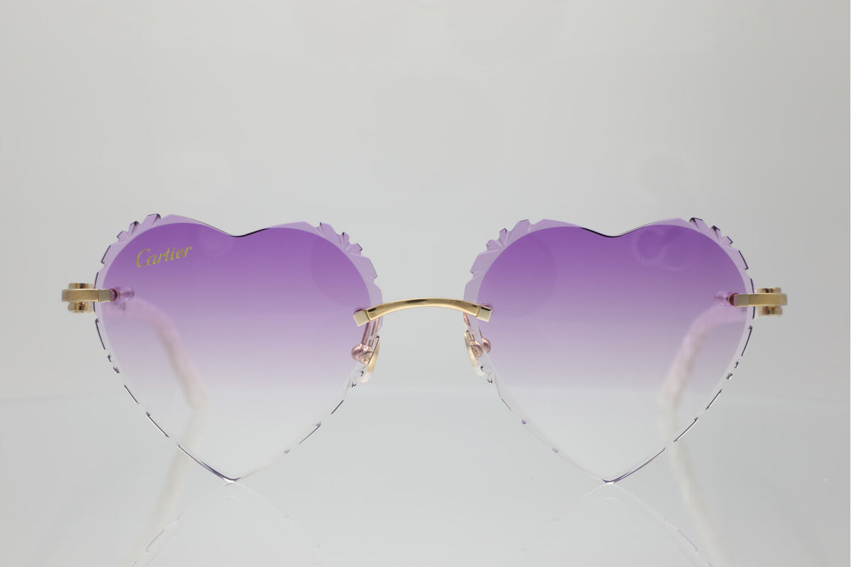 ‘HEART’ GOLD WHITE ACETATE