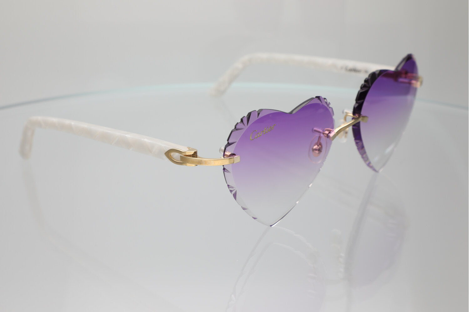 ‘HEART’ GOLD WHITE ACETATE