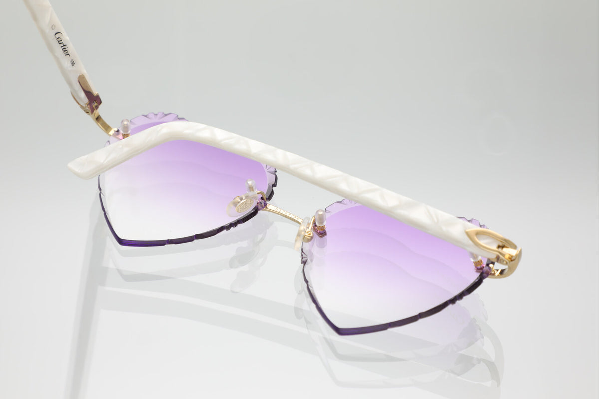 ‘HEART’ GOLD WHITE ACETATE