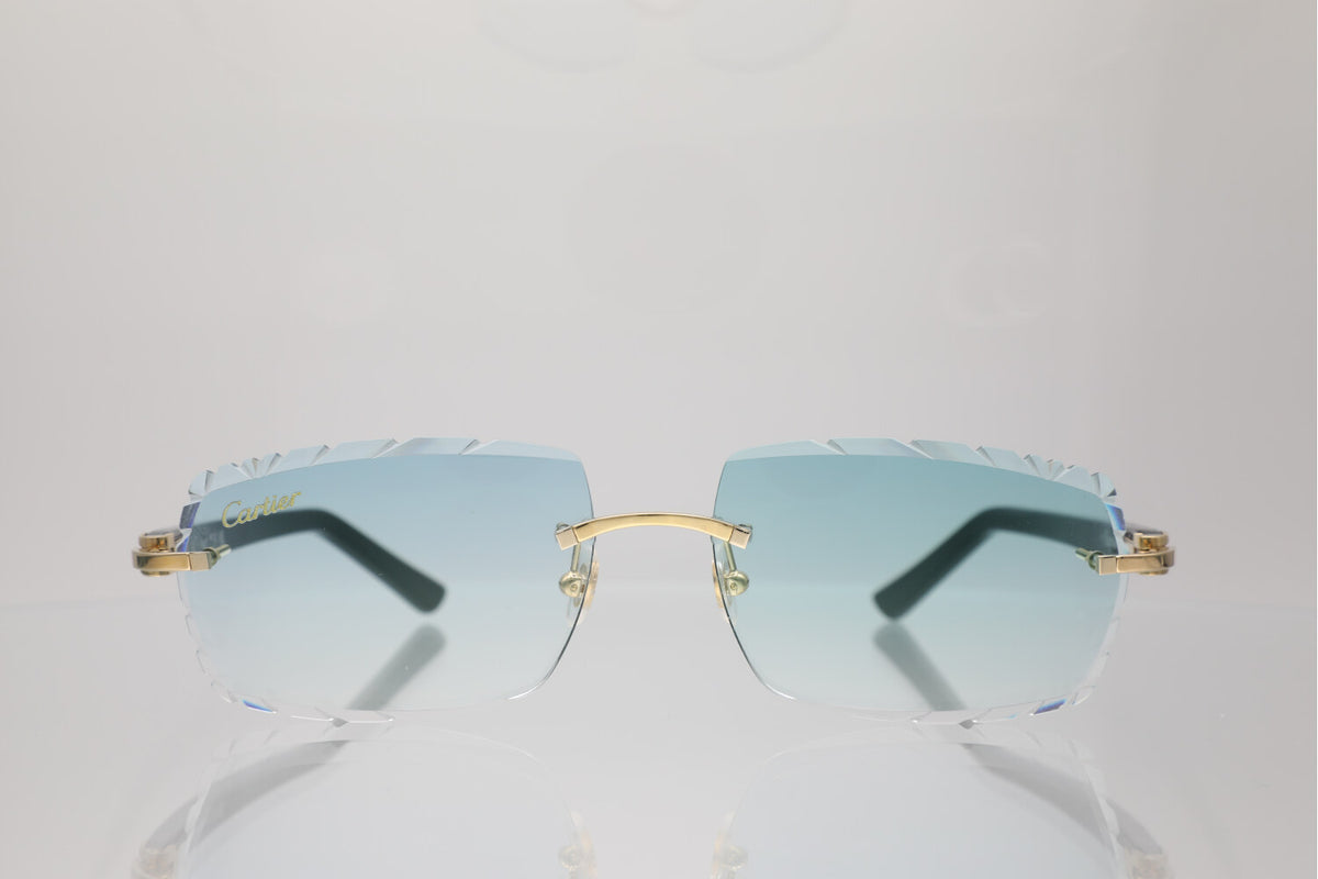 'LARISSA' GOLD BLACK ACETATE