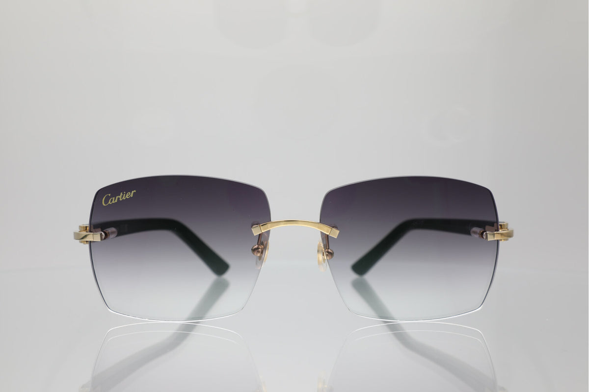 'IBIZA' GOLD BLACK ACETATE