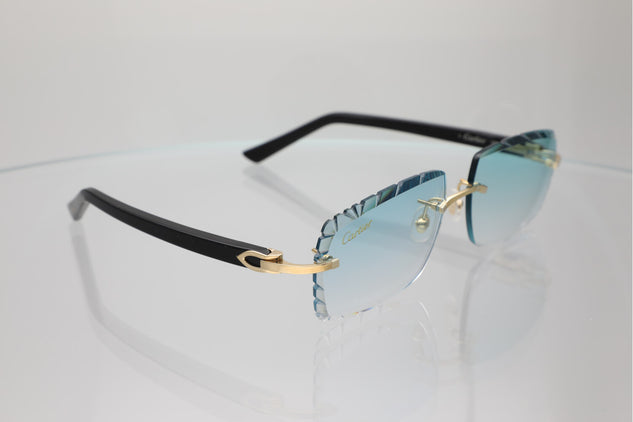 'LARISSA' GOLD BLACK ACETATE