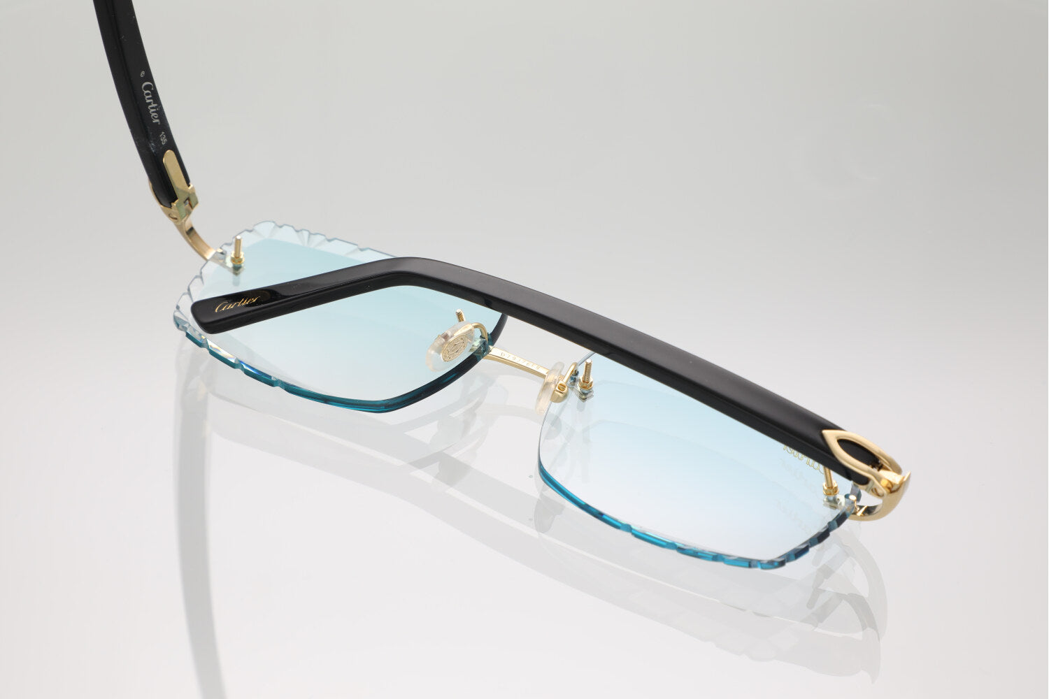 'LARISSA' GOLD BLACK ACETATE